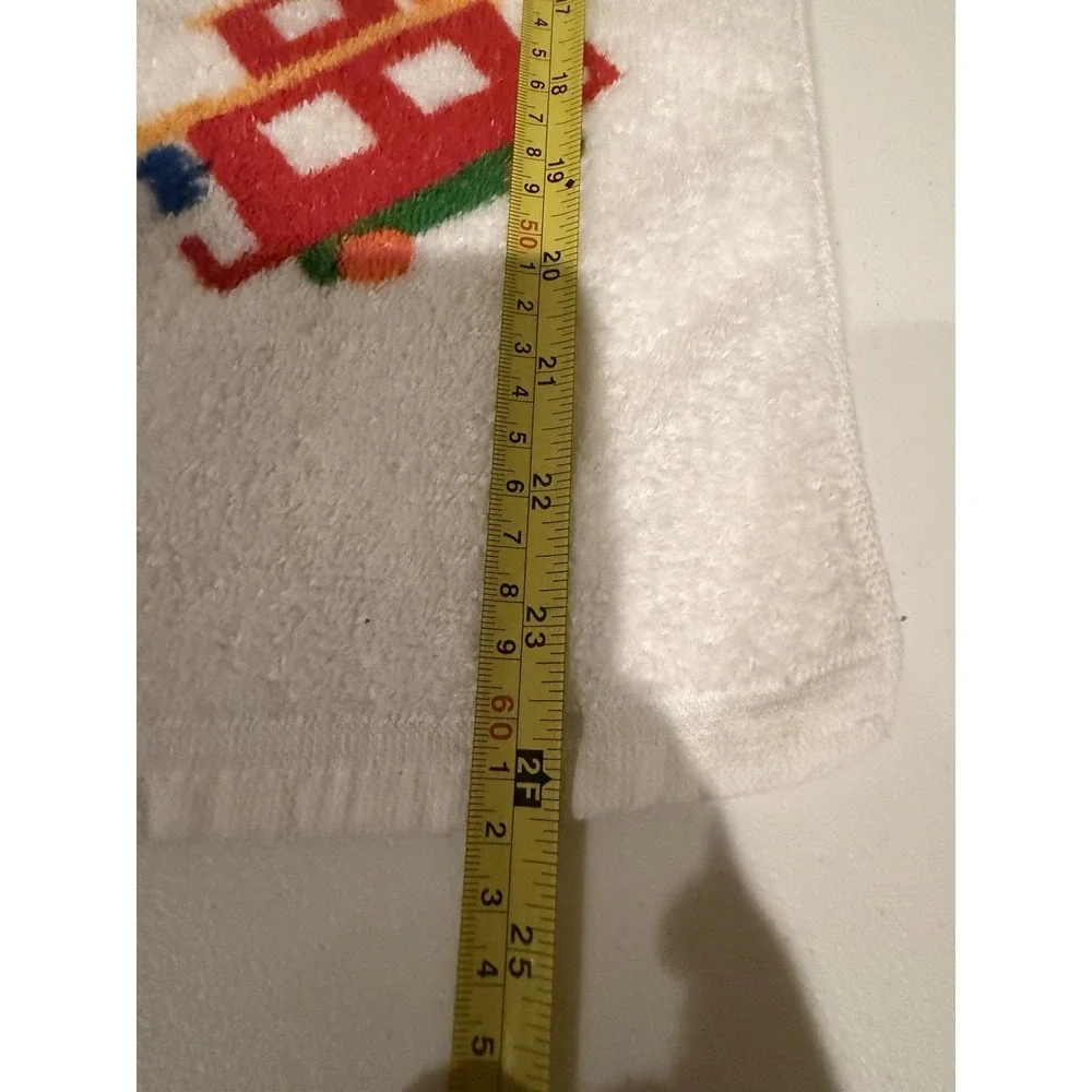 Vintage Springmaid Baby Washcloth Train Pattern Cotton Nursery Bath Cloth‎